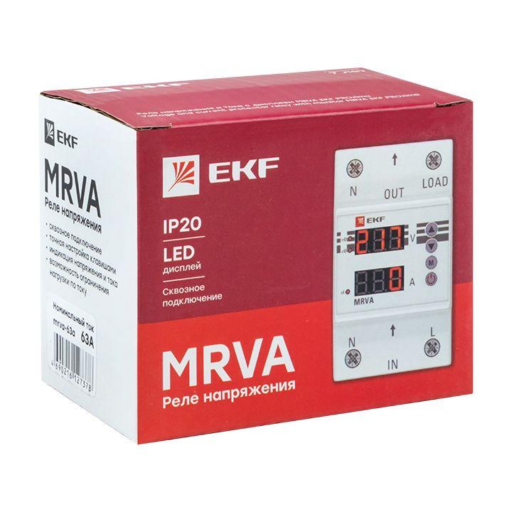 Реле напряжения и тока с дисплеем MRVA 63А PROxima EKF MRVA-63A