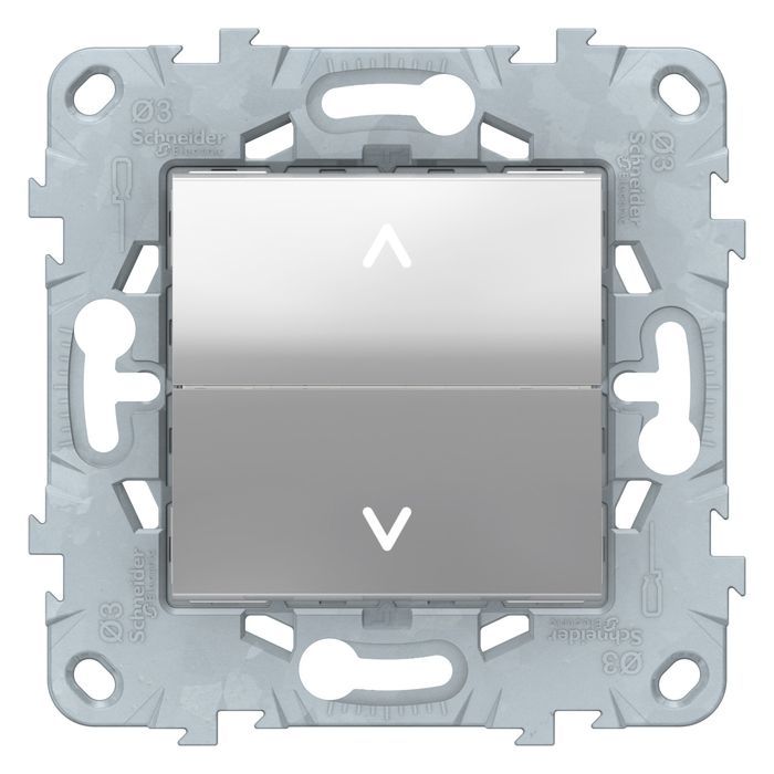 Выключатель для жалюзи Schneider Electric UNICA NEW, алюминий, NU520730