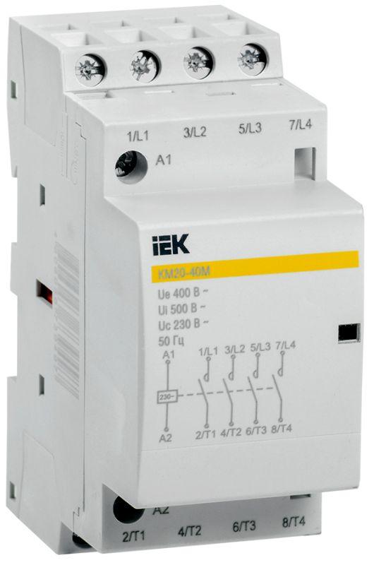 Контактор модульный КМ20-40М AC IEK MKK11-20-40