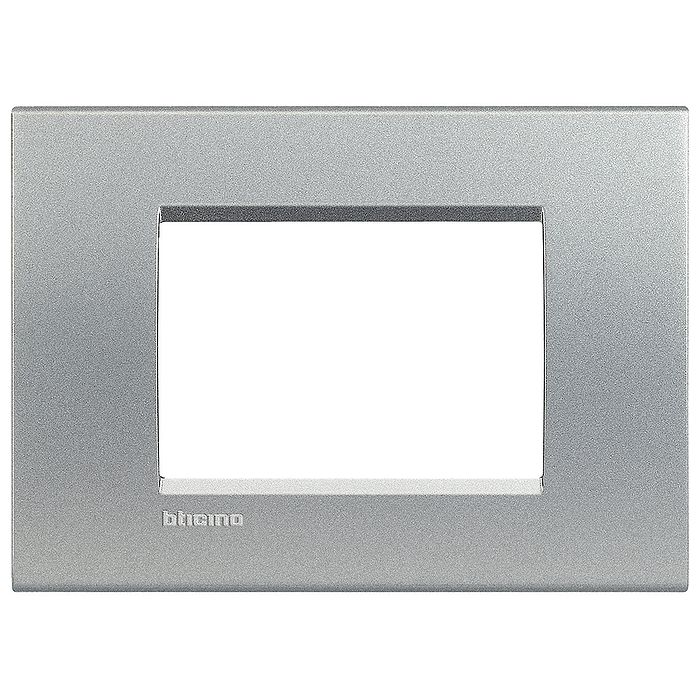 Рамка 3 модуля BTicino LIVING LIGHT, алюминий, LNA4803TE