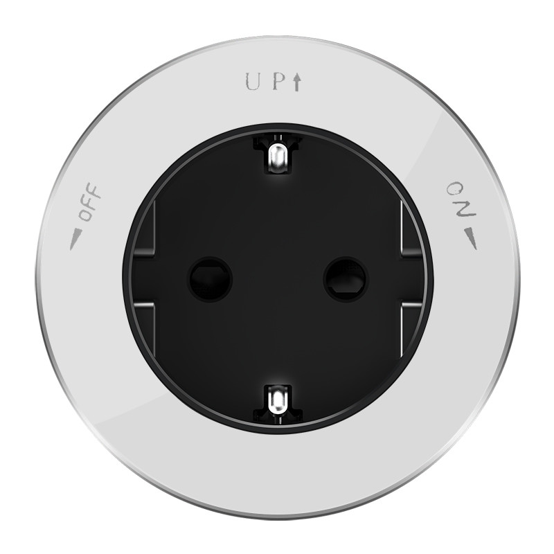 Systeme Electric MultiTrack Розетка 2К+З круглая 16А/250В Белый