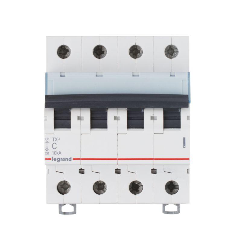 Выключатель автоматический модульный 4п C 63А 6кА TX3 6000 4мод. 400В Leg 404076
