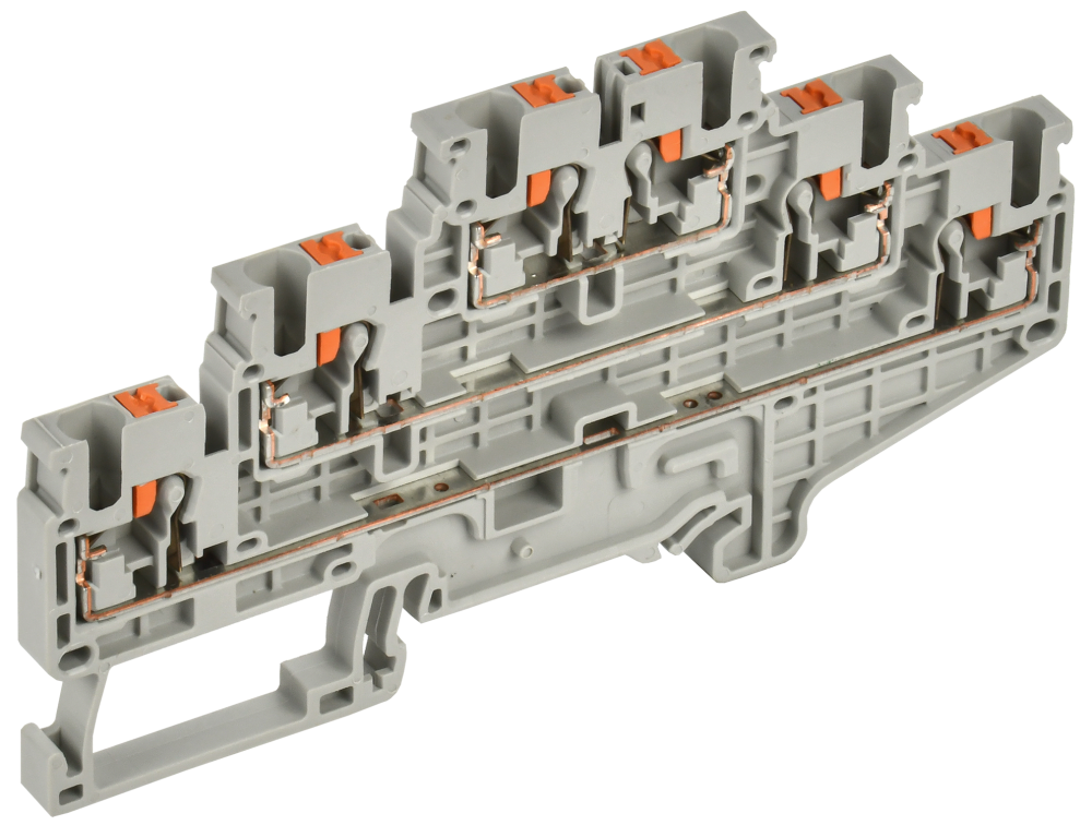 Колодка клеммная CP-ML 3 ур. 2,5мм2 серая IEK